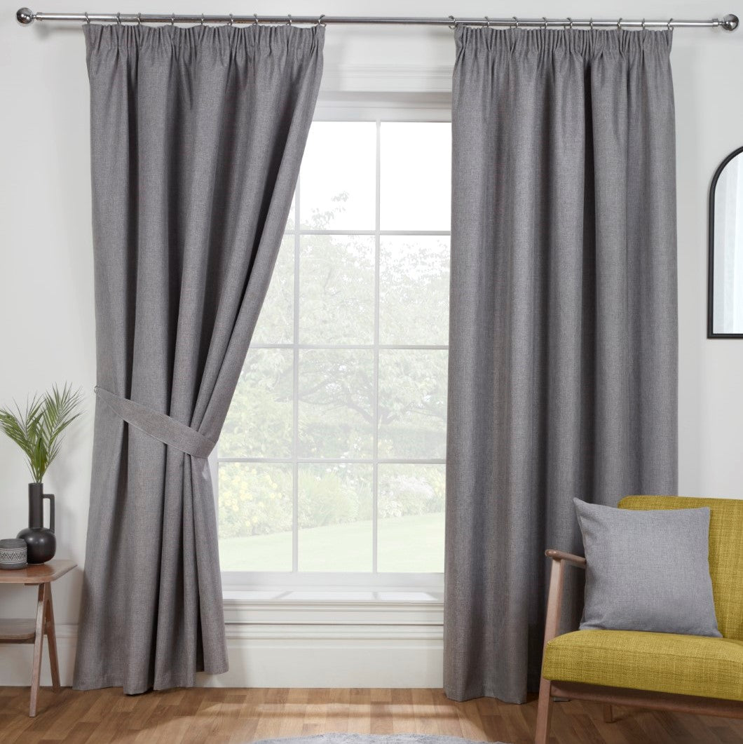 Eclipse Pewter Grey Curtain Tie Backs