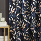 Madrid Navy Blackout Eyelet Curtains