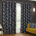 Madrid Navy Blackout Eyelet Curtains