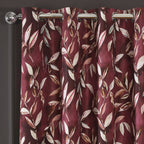 Madrid Wine Blackout Eyelet Curtains