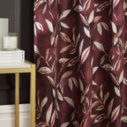 Madrid Wine Blackout Eyelet Curtains