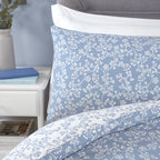 Sade Blue Floral Duvet Set