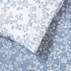 Sade Blue Floral Duvet Set