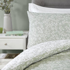 Sade Green Floral Duvet Set