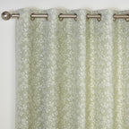 Sade Green Floral Eyelet Curtains