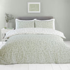 Sade Green Floral Duvet Set