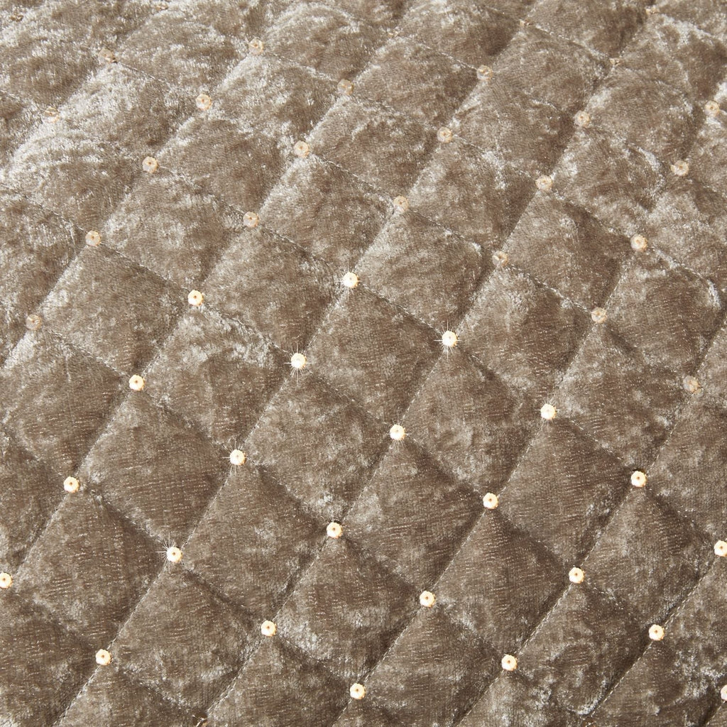 Glamour Mink Quilted Sequin Velvet Bedspread Set