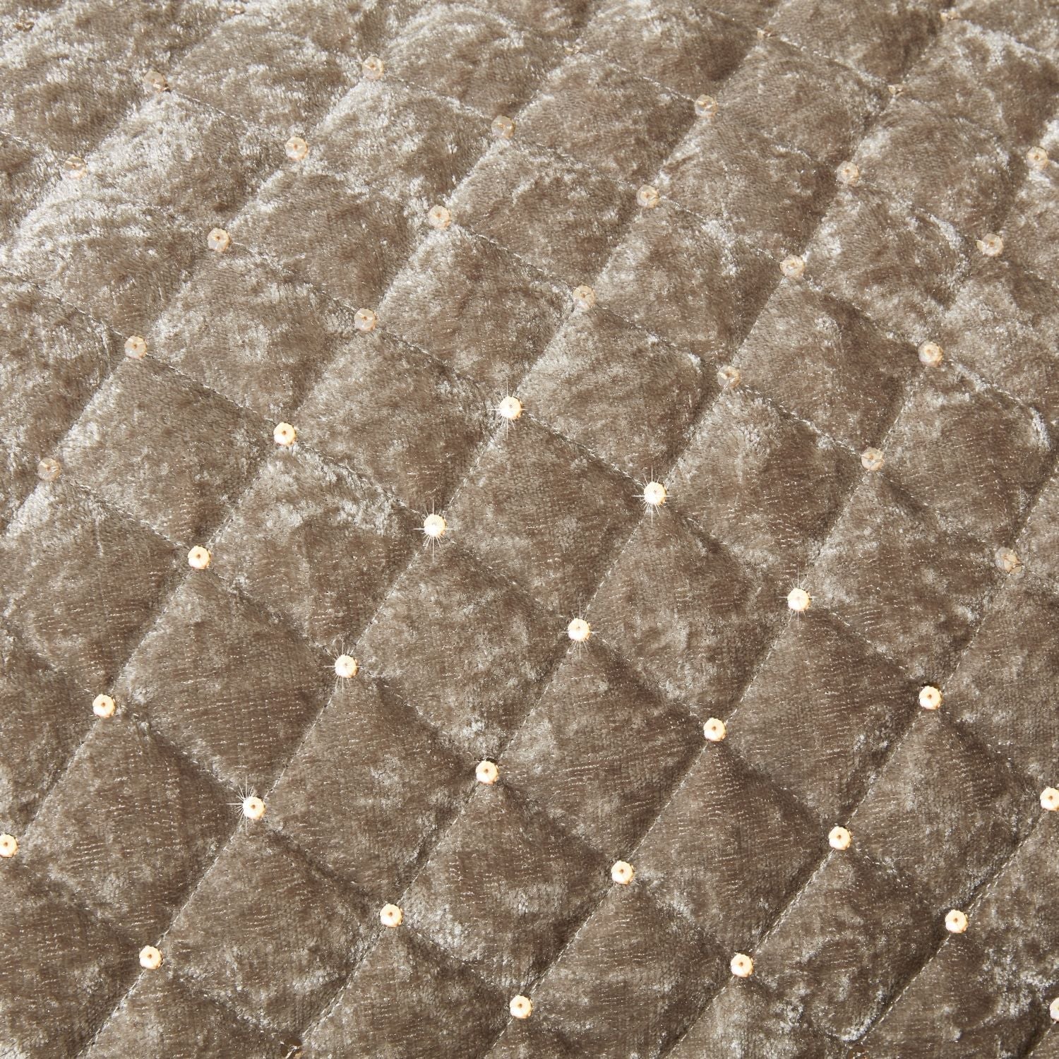 Glamour Mink Quilted Sequin Velvet Bedspread Set