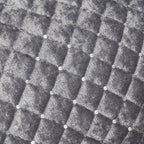 Glamour Silver Quilted Sequin Velvet Duvet Set