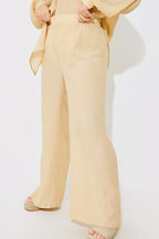 Crinkle Wide Leg Trousers