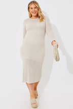 Knitted A-Line Midaxi Dress with Removable Cami Dress
