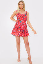 Floral Tiered Mini Dress
