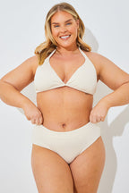 Rib Boomerang High Leg Bikini Bottom