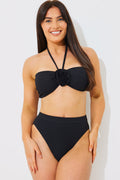 Textured High Waist Bikini Bottoms