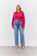 Acetate Slinky Co-Ord Wrap Crop Top