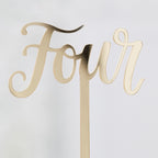 Gold Acrylic Wedding Table Numbers 1-12- 5 Inner Pack