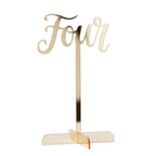 Gold Acrylic Wedding Table Numbers 1-12- 5 Inner Pack