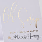 Gold Wedding Hashtag Instagram Cards