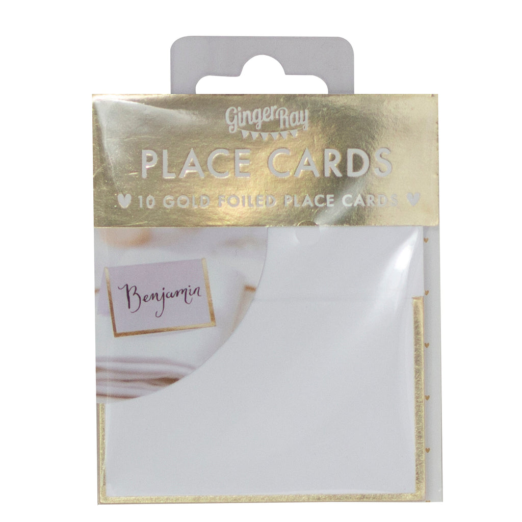 Gold Foiled Wedding Place Cards