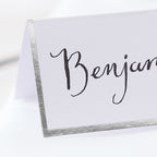 Silver Foiled Wedding Place Cards- 10 Inner Pack