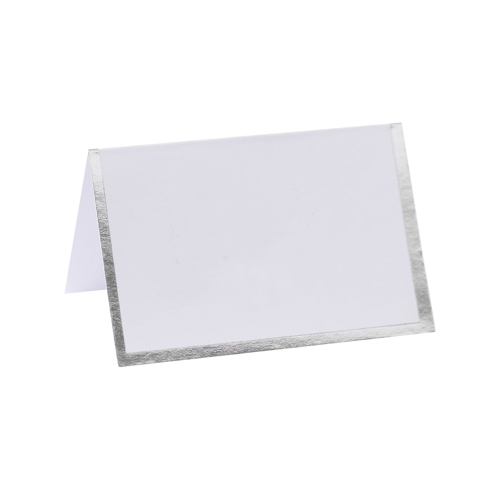 Silver Foiled Wedding Place Cards