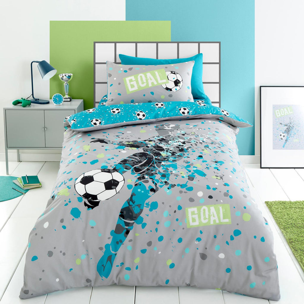 Goal Grey Reversible Kids Duvet Set