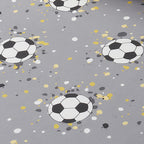 Goal Football Grey 25cm Fitted Bed Sheet