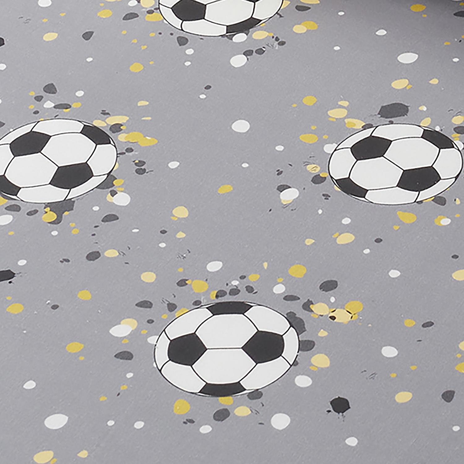 Goal Football Grey 25cm Fitted Bed Sheet