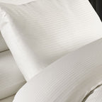 Grosvenor Cream 1000 Thread Count Pin Stripe Duvet Set
