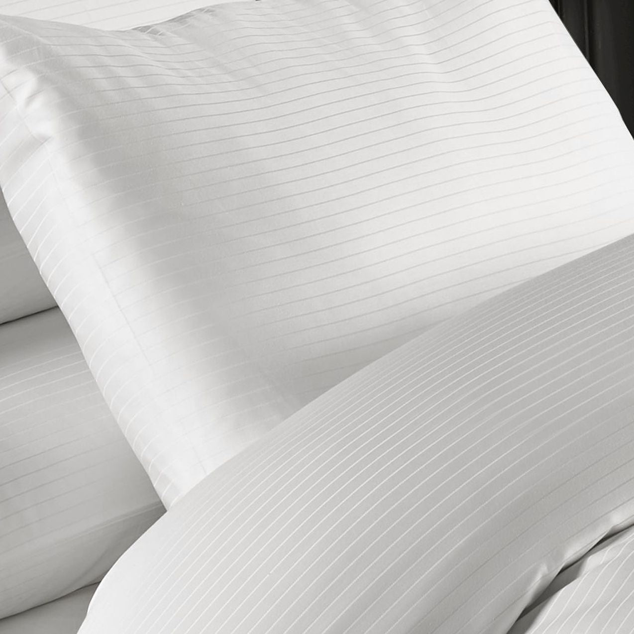 Grosvenor White 1000 Thread Count Pin Stripe Duvet Set