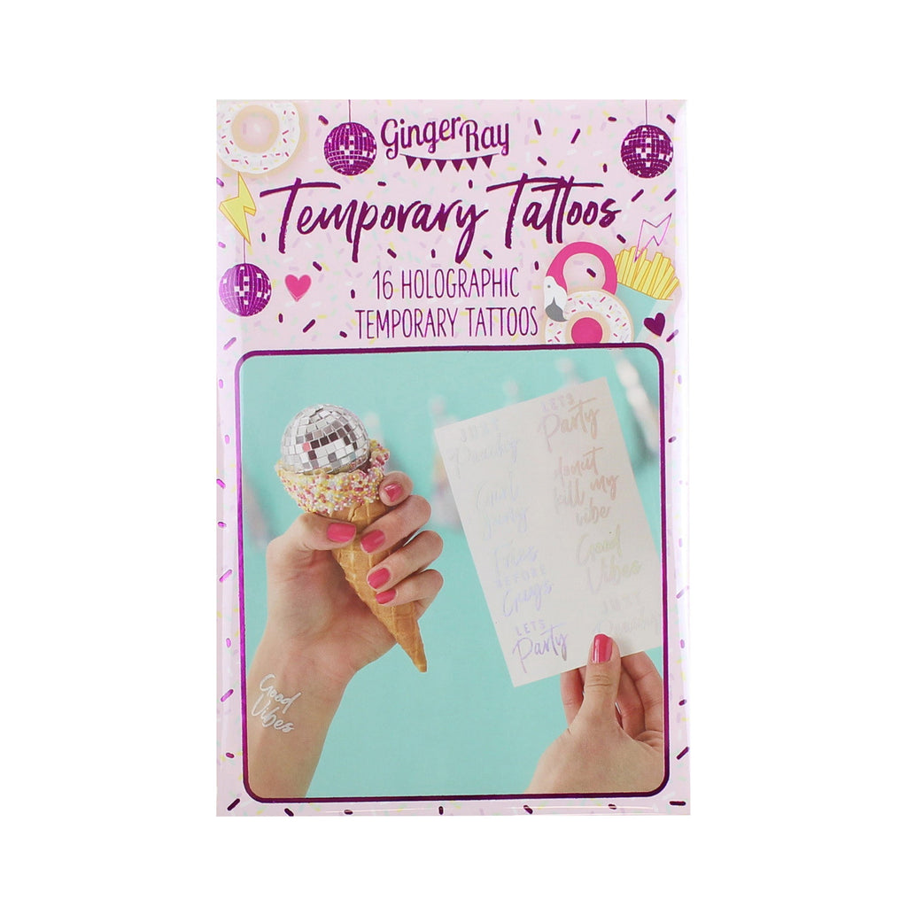 Iridescent Temporary Tattoos- 10 Inner Pack