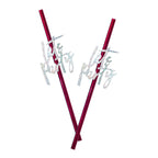 Hot Pink Foiled Lets Party Paper Straws- 10 Inner Pack