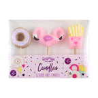Fries Donut and Flamingo Shaped Candles Kit- 10 Inner Pack