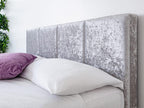 Gailey Crushed Silver Velvet Bed
