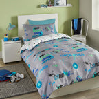 Game Grey Glow-in-the-Dark Kids Duvet Set