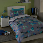 Game Grey Glow-in-the-Dark Kids Duvet Set