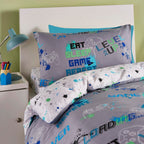 Game Grey Glow-in-the-Dark Kids Duvet Set