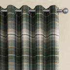 Gleneagles Tartan Green Thermal Blackout Eyelet Curtains