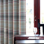 Gleneagles Tartan Steel Thermal Blackout Eyelet Curtains
