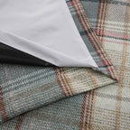 Gleneagles Tartan Steel Thermal Blackout Eyelet Curtains