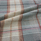 Gleneagles Tartan Steel Thermal Blackout Eyelet Curtains