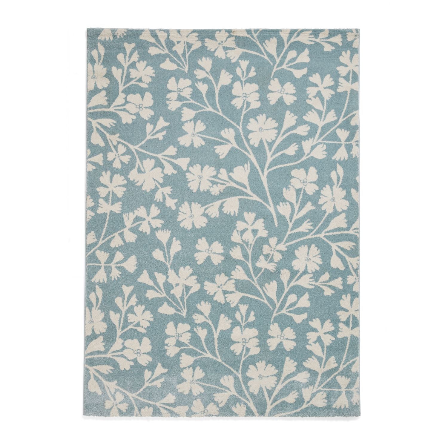 Catherine Lansfield Grace Floral Blue Rug