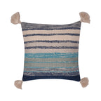 Grayson Blue Outdoor Tassel Cushion (43cm x 43cm)