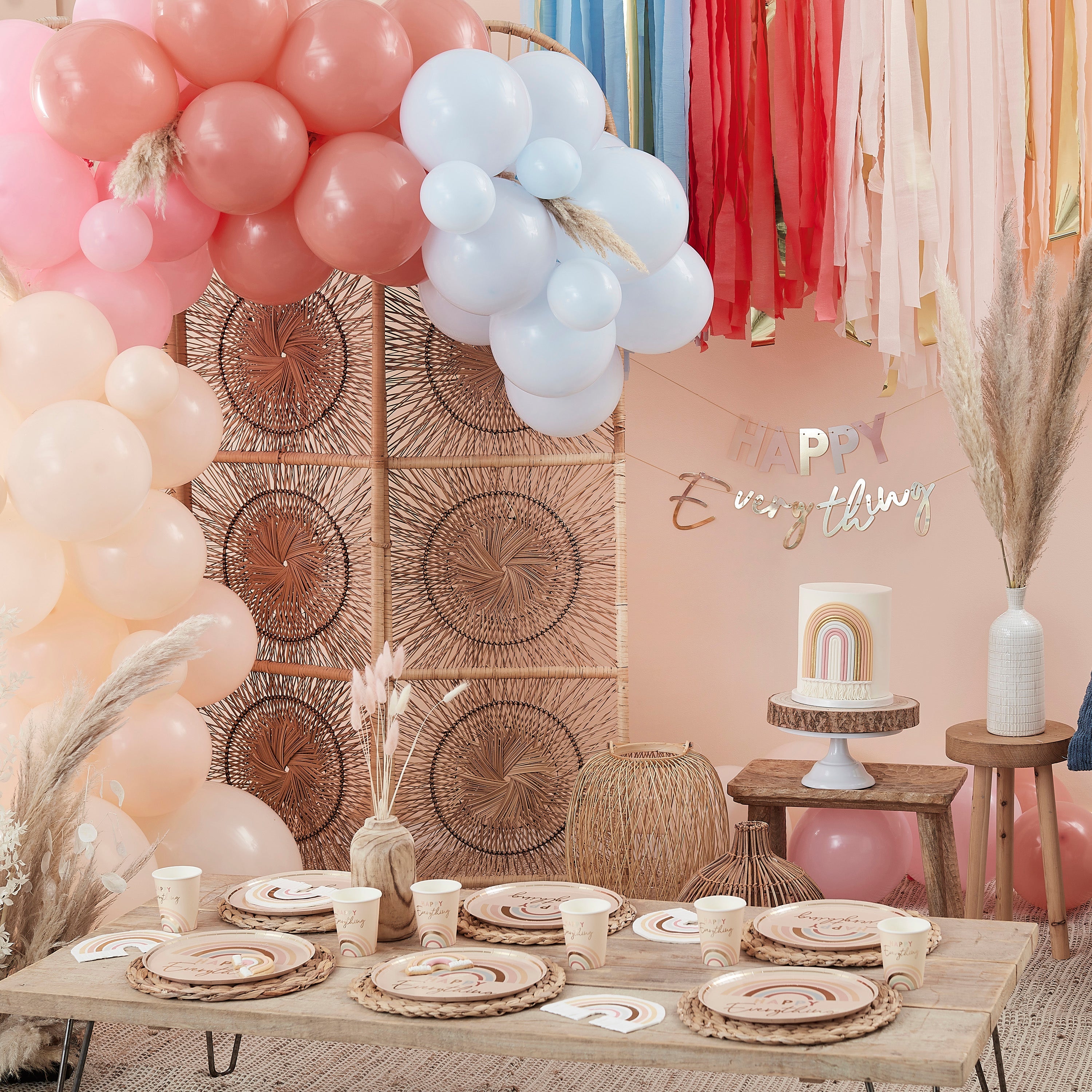 Pastel and Gold Happy Everything Party Bunting