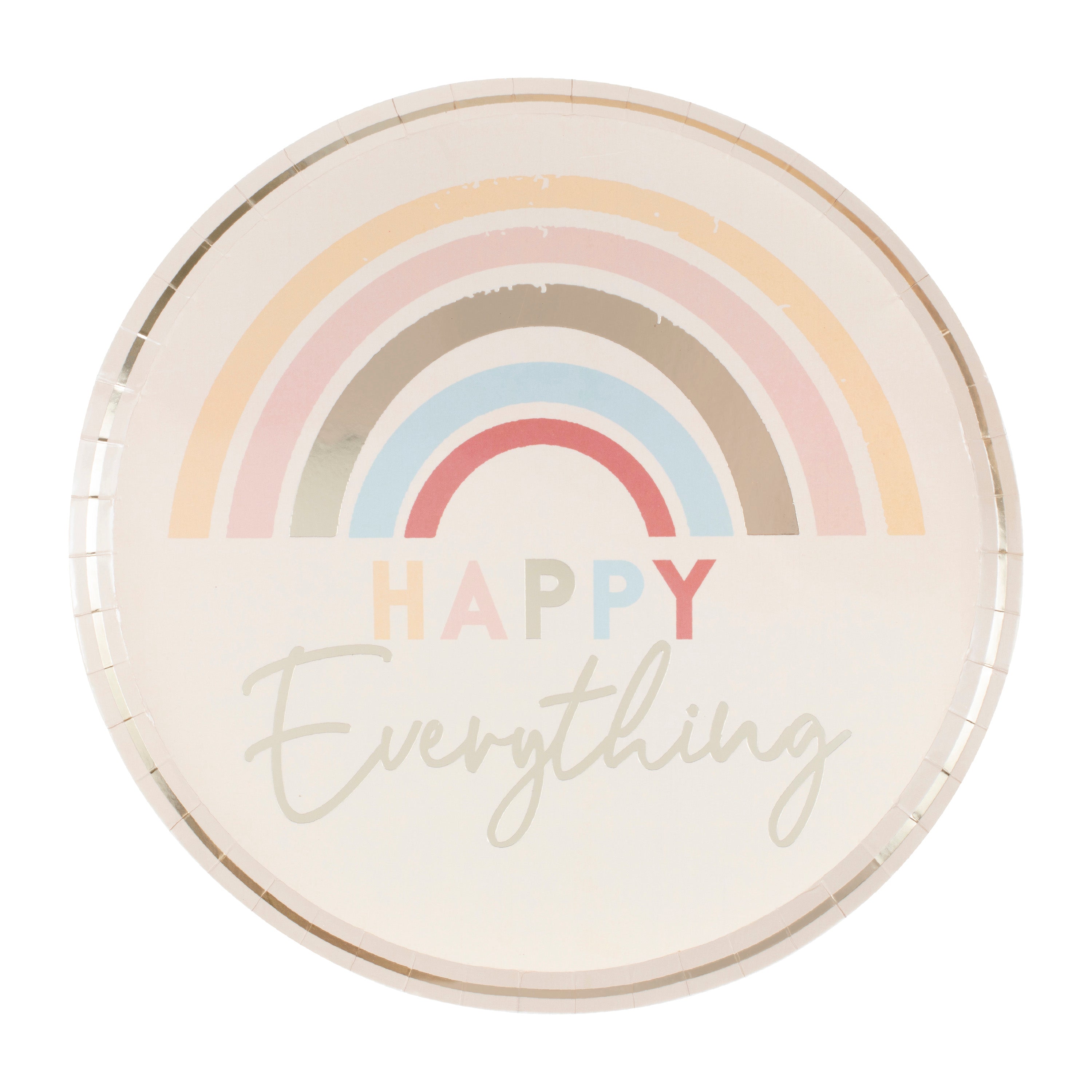 Happy Everything Natural Rainbow Plates- 5 Inner Pack