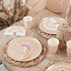 Happy Everything Natural Rainbow Plates- 5 Inner Pack