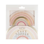 Wooden And Acrylic Rainbow Cake Topper
