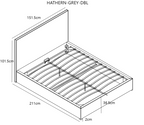 Hathern Grey Ottoman Bed