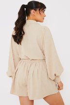 Textured Dobby Detail Co-Ord Shorts