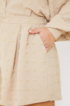 Textured Dobby Detail Co-Ord Shorts